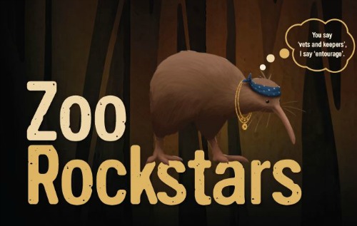 Zoo rock stars - a Kiwi looking like a rock star