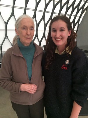 Esta Wilson Burke with Dr Jane Goodall DBE