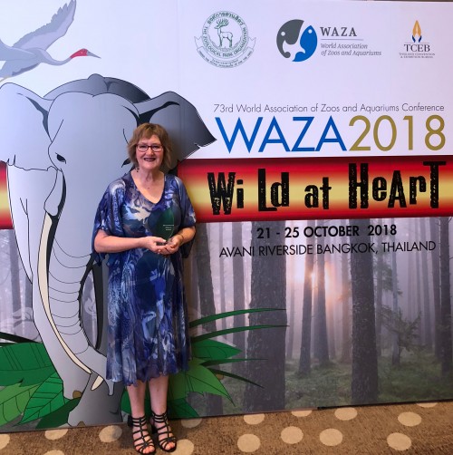 Karen with WAZA Sustainability Award