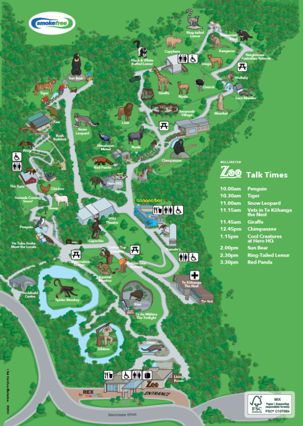 Wellington Zoo - October 2024 map